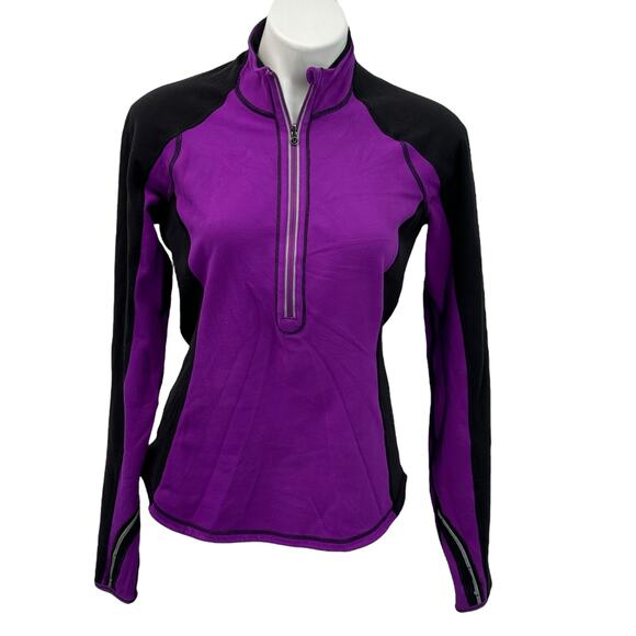 Lululemon Run U-Turn Pullover Purple Women's Long Sleeve L Reversible 1/4 Zip - Picture 1 of 9